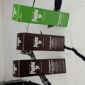 Plantur 39 color brown shampoo conditioner and phyto-caffeine scalp tonic set